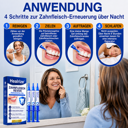 🦷 Healrize® GumRevive Gel zur Regeneration des Zahnhalteapparats (bei Zahnfleischbluten, Zahnfleischrückgang und lockeren Zähnen)