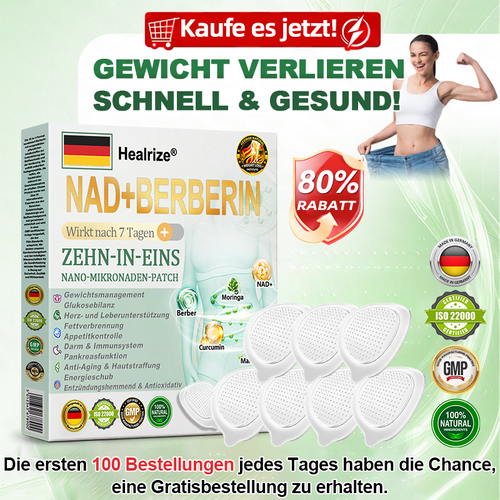 𝑶𝒇𝒇𝒊𝒄𝒊𝒂𝒍𝒆𝒓 𝑺𝒉𝒐𝒑 | 🩹👨‍⚕️ Healrize® 𝑴𝒐𝒓𝒊𝒏𝒈𝗮 · 𝗕𝗲𝗿𝗯𝗲𝗿𝗶𝗻 × 𝙉𝘼𝐃+ 𝟏𝟎-𝐢𝐧-𝟏 𝗔𝗱𝘃𝗂𝗲𝗿𝘁𝗲𝗿 𝙉𝙖𝙣𝙤-𝗠𝗶𝗸𝗿𝗼𝗻𝗮𝗱𝗲𝗹-𝗣𝗮𝘁𝗰𝗵 🇩🇪(sichtbare Veränderungen in 7 Tagen)✅ Geeignet bei: Adipositas, 🅛🅞🅞🅢🅔 🅢🅚🅘🅝 (schlaffer Haut), Diabetes, Schlafapnoe, Gelenkbeschwerden und mehr 💜
