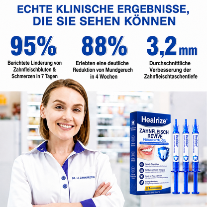 🦷 Healrize® GumRevive Gel zur Regeneration des Zahnhalteapparats (bei Zahnfleischbluten, Zahnfleischrückgang und lockeren Zähnen)
